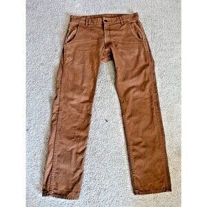 Railcar Fine Goods Brown Trouser Pants Duck Workwear Canvas USA | Men's 30Wx29L